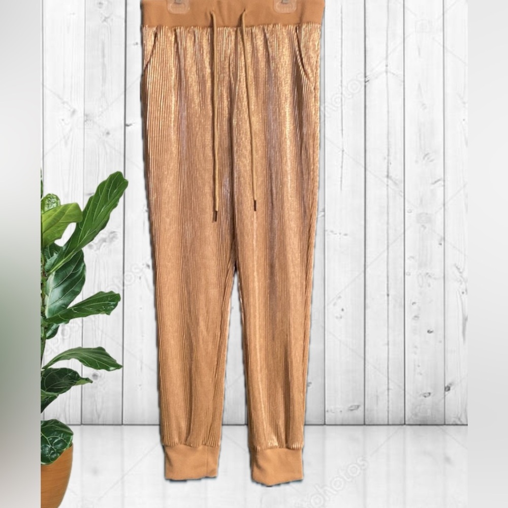 Know. One. Cares Gold Jogger Pants